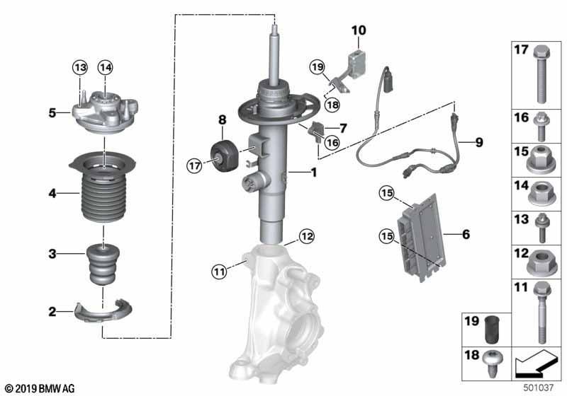 Federbein vorn VDC / Anbauteile