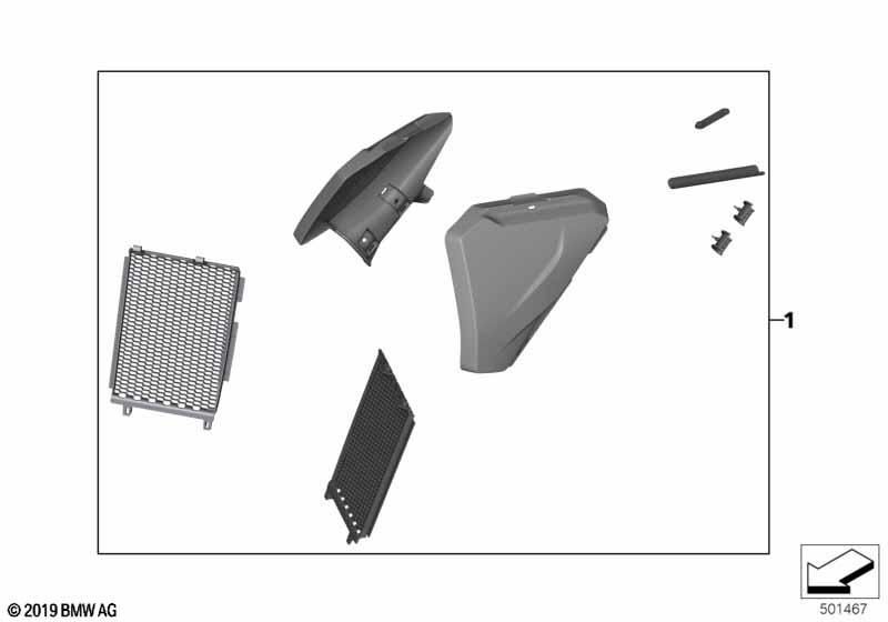 BMW Motorrad Zubehör-Set Spritz- und Steinschlagschutz - LEEBMANN24 サルート 29G 店舗限定 愛人ラマン F65