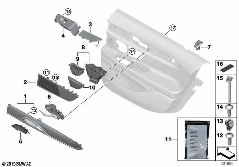 Anbauteile Türverkleidung hinten