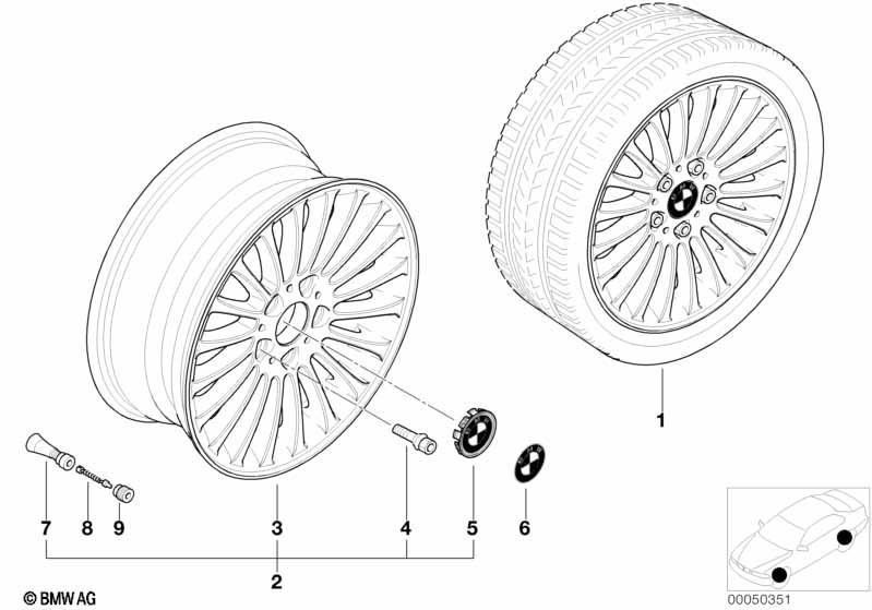 BMW LM Rad Radialspeiche 73