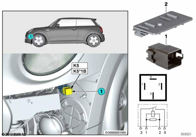 Relais Elektrolüfter Motor K5