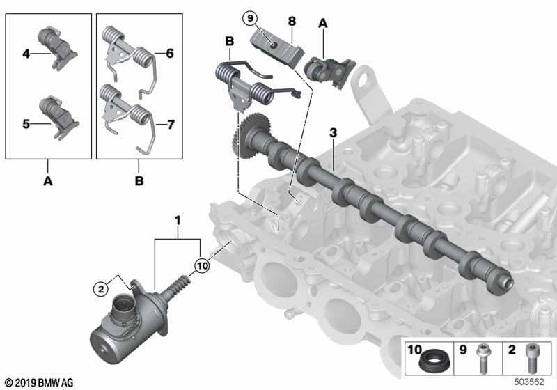 Ventilsteuerung-Exzenterwelle,Stellmotor