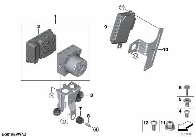 Hydroaggregat DSC/Steuergerät/Halterung