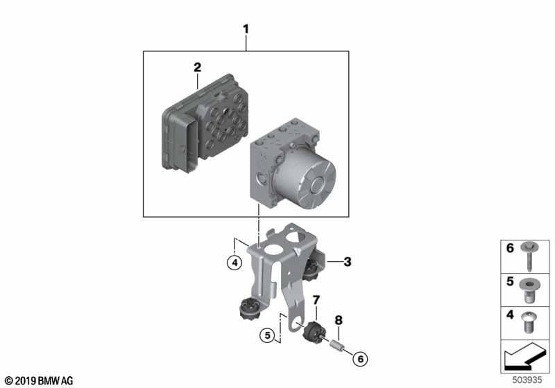 Hydroaggregat DSC/Steuergerät/Halterung