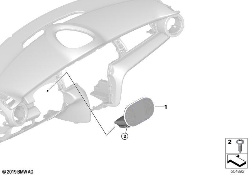 Instrumentenkombination MID mit HUD