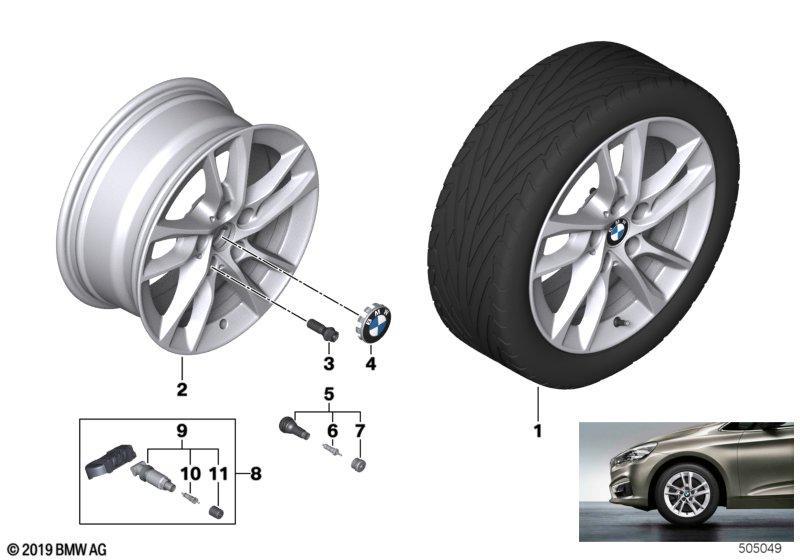 BMW LM Rad Doppelspeiche 474 - 16" SZ