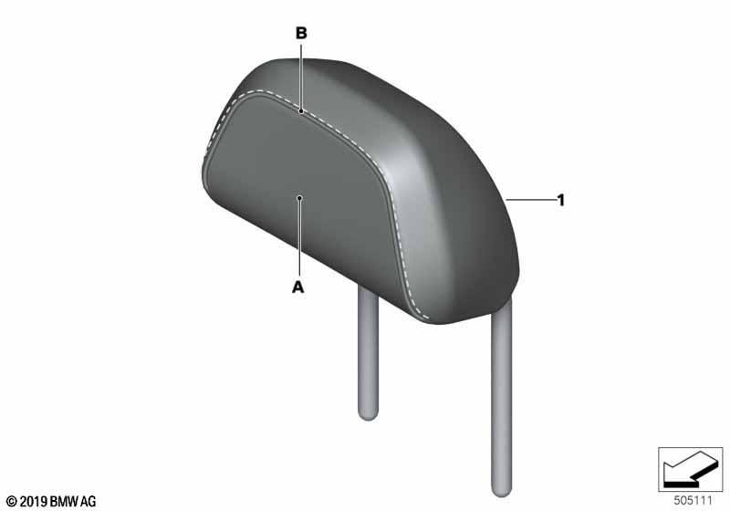 Individual Kopfstütze Leder hinten