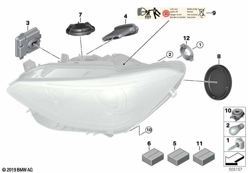 Einzelteile Scheinwerfer Xenon