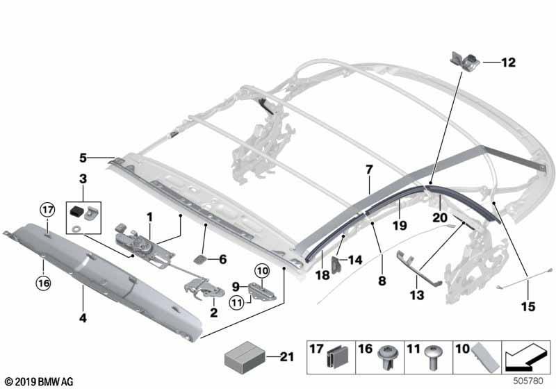 Verdeck Anbauteile