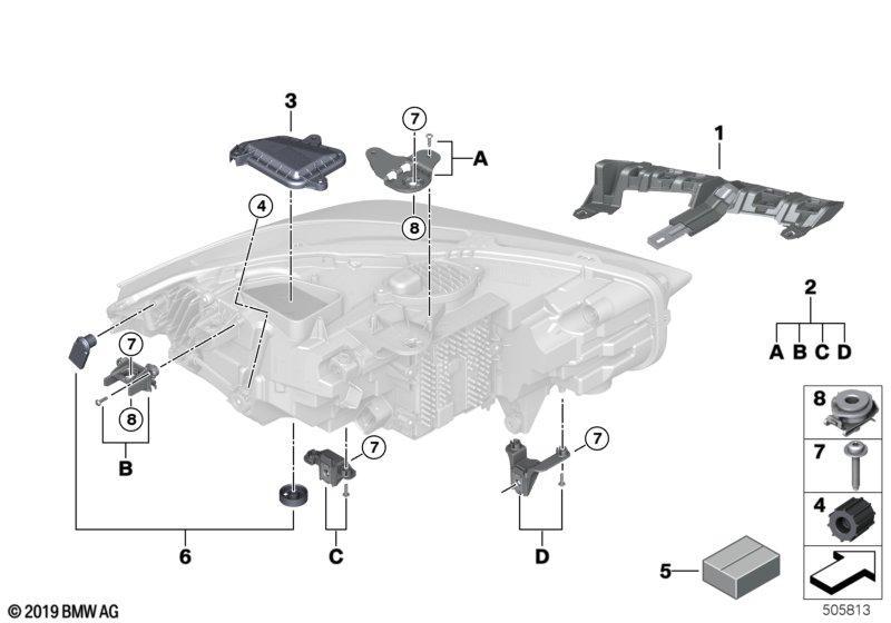 Einzelteile Scheinwerfer