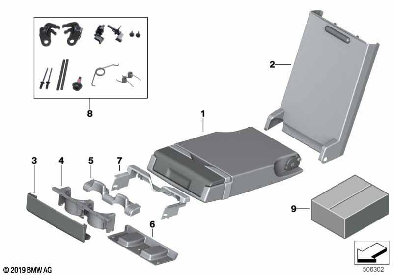 Sitz hinten Mittelarmlehne