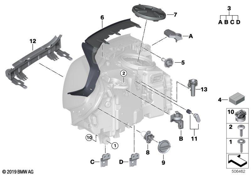 Einzelteile Scheinwerfer