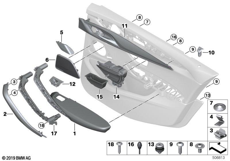 Anbauteile Türverkleidung hinten