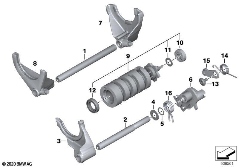 6 Gang Getriebe-Schaltungsteile