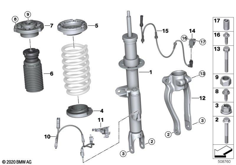 Federbein vorn VDC / Anbauteile