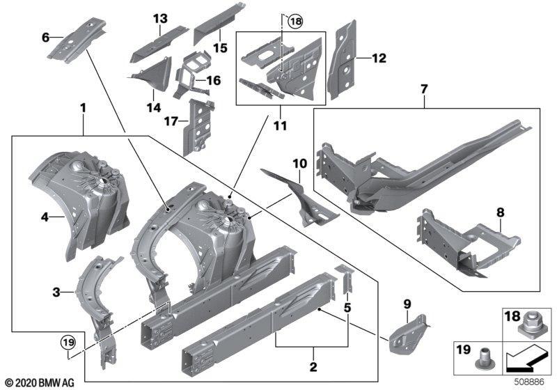 Radhaus/Motorträger