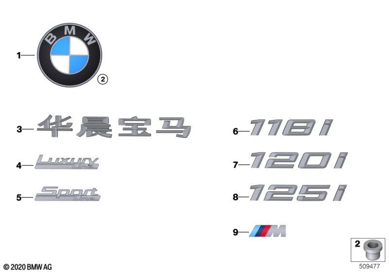 SalesAfter - The Online Shop - Original BMW M Emblem in schwarz für  Kotflügel, 2 Stück