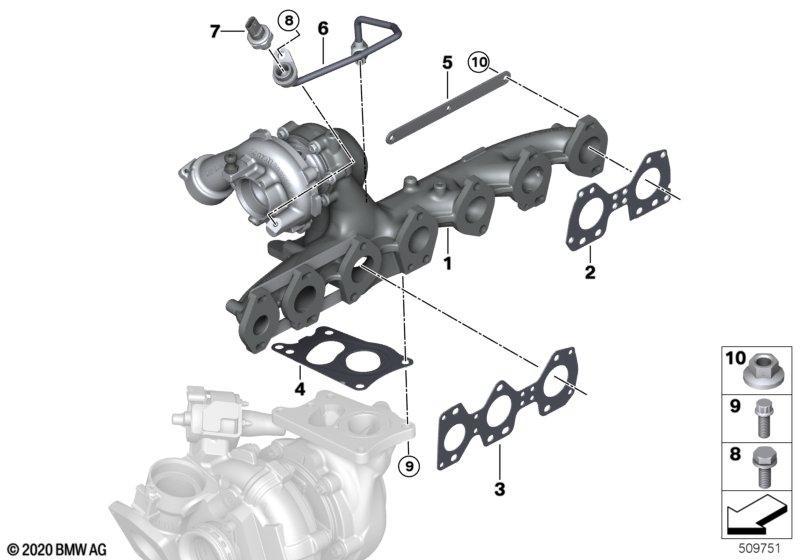 Abgasturbolader mit Abgaskrümmer