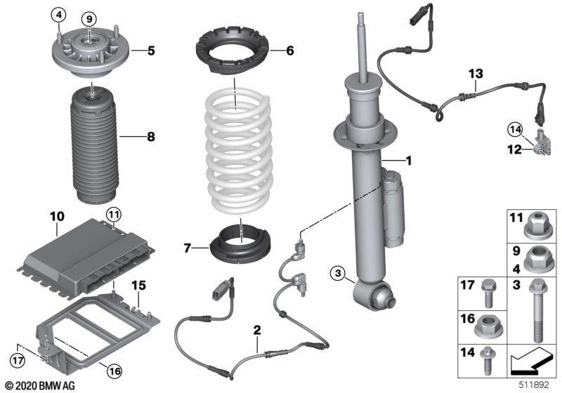 Federbein hinten VDC / Steuergerät