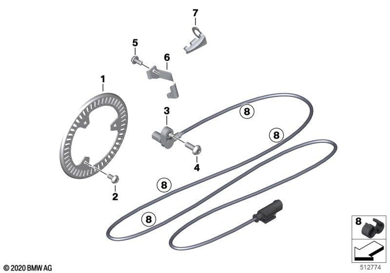 Drehzahlsensor vorn