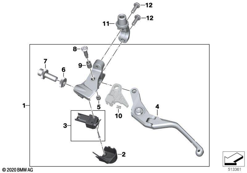 Clutch lever fitting M