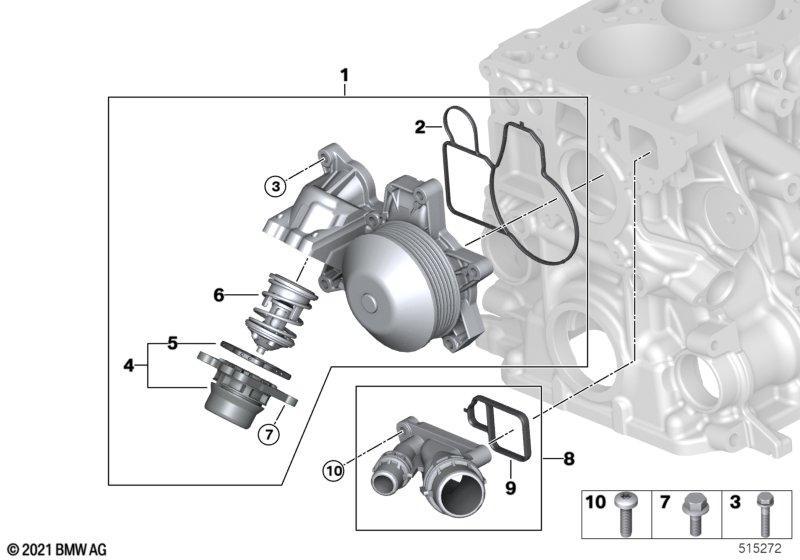 Kühlsystem-Wasserpumpe/Thermostat