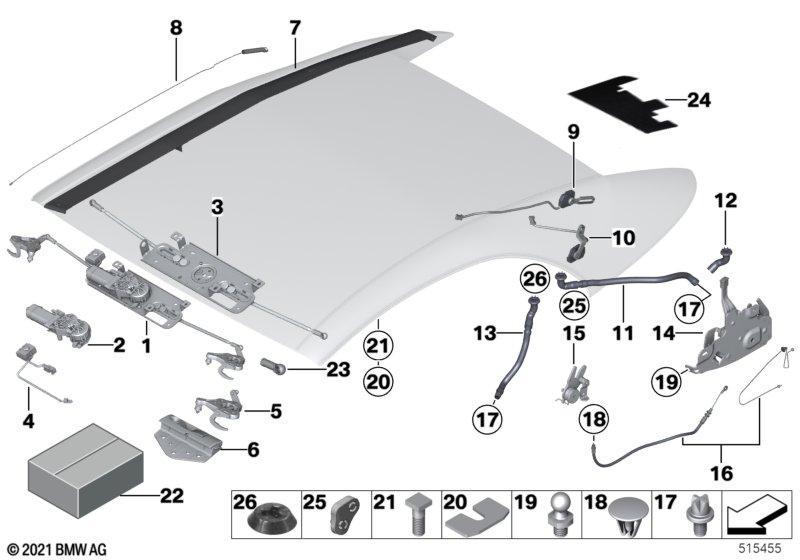 Verdeck Anbauteile