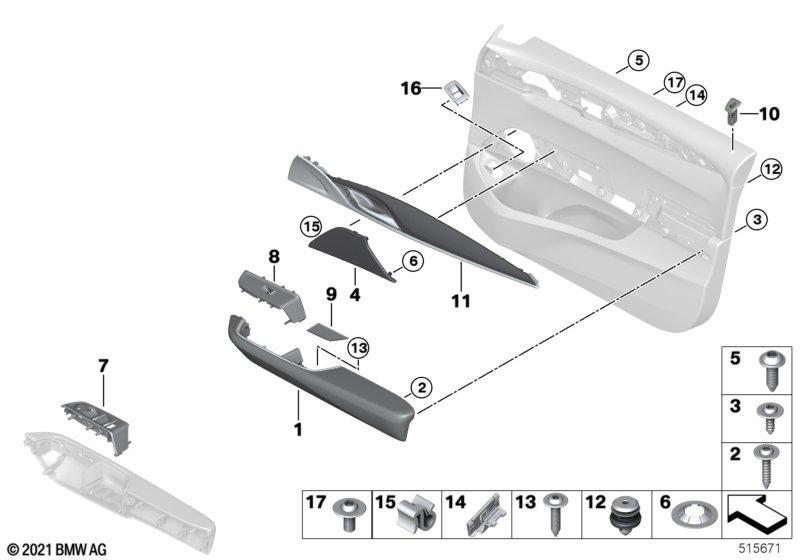 Anbauteile Türverkleidung vorn