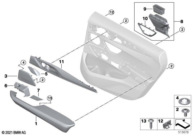 Anbauteile Türverkleidung hinten