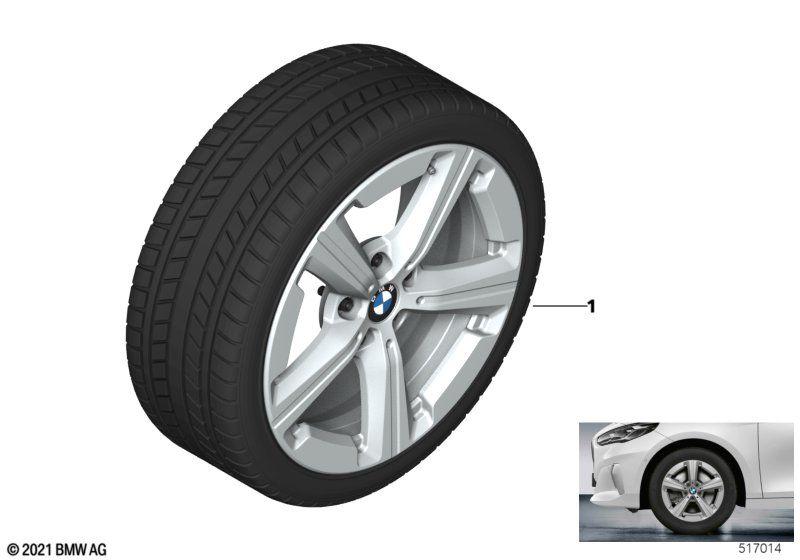 Winter wheel w/tire star spoke 875 - 17"