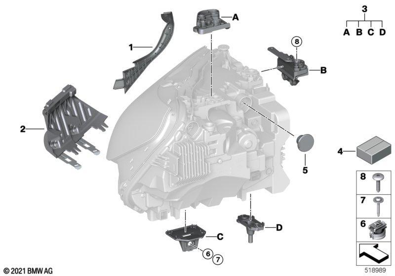 Einzelteile Scheinwerfer