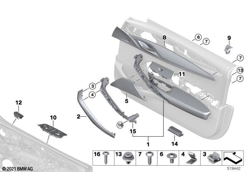 Anbauteile Türverkleidung vorn