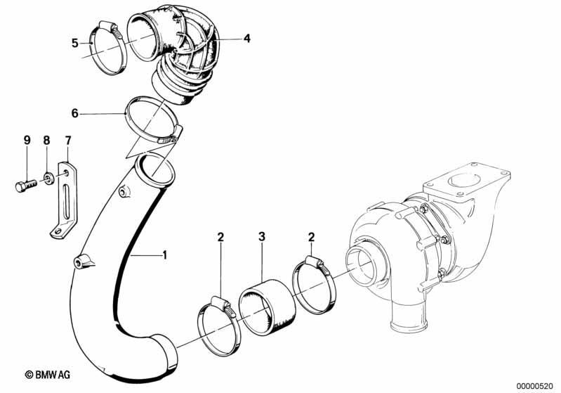 Ansaugrohr Abgasturbolader