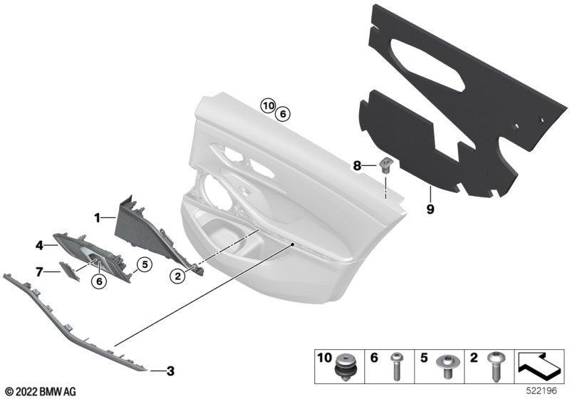 Anbauteile Türverkleidung hinten