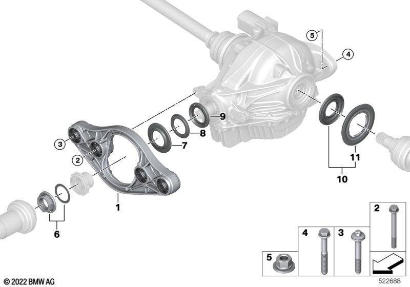 Hinterachsgetriebe Adapter / Dichtungen