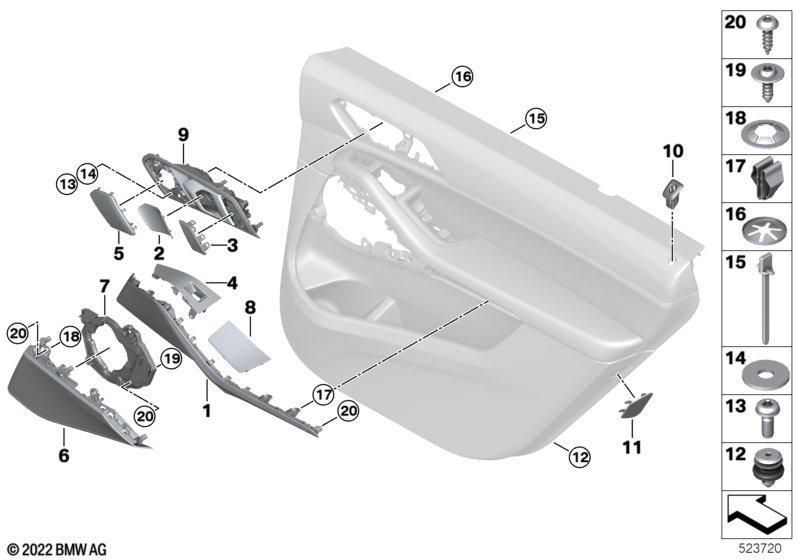 Anbauteile Türverkleidung hinten