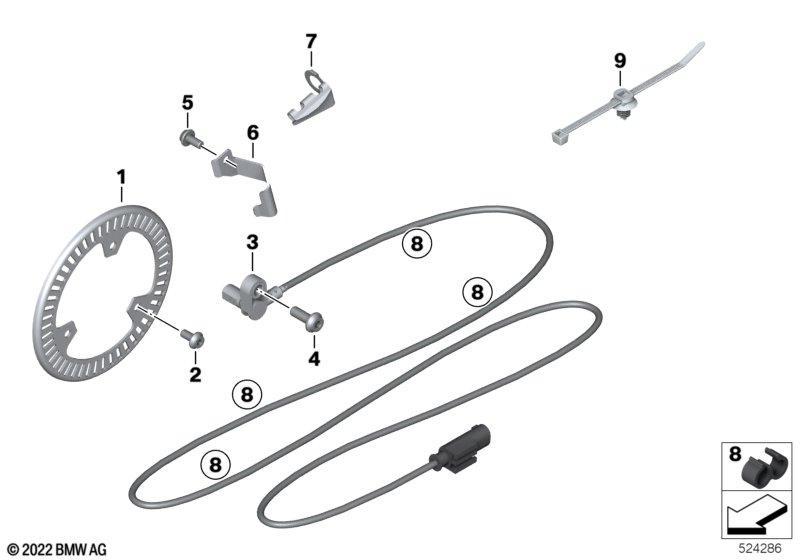 Drehzahlsensor vorn