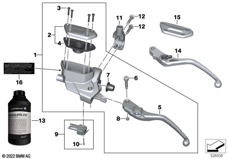 BMW Motorrad Option 719 Kupplungshebel - LEEBMANN24