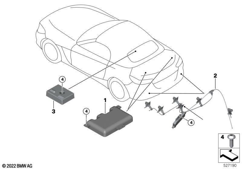 Einzelteile Antenne