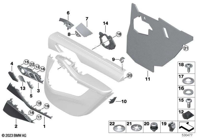 Anbauteile Türverkleidung hinten