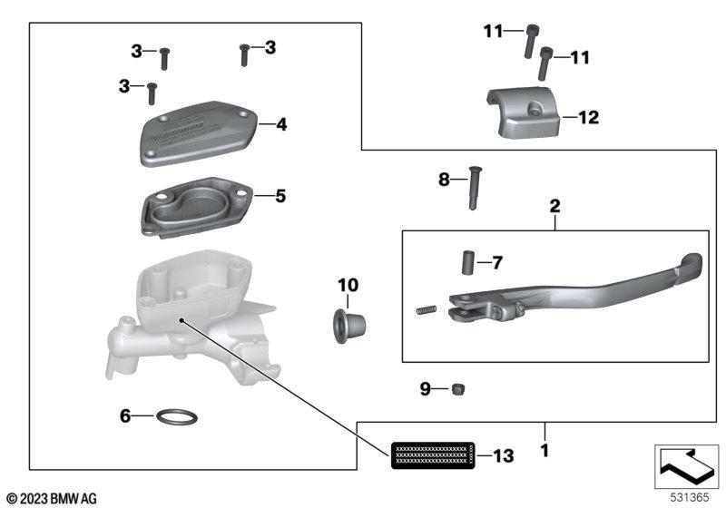 Handbremsarmatur Lenkerklemmung M6