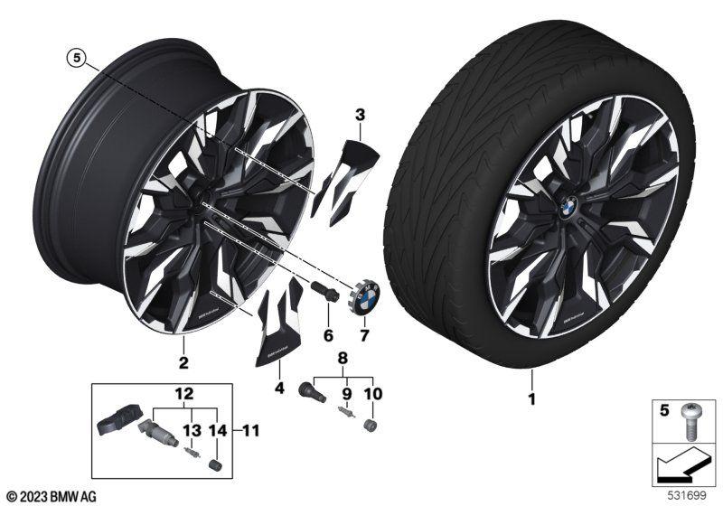 BMW LA wheel aerodynamics 954i - 21"