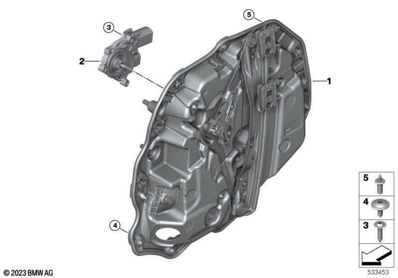 Türfenstermechanismus hinten