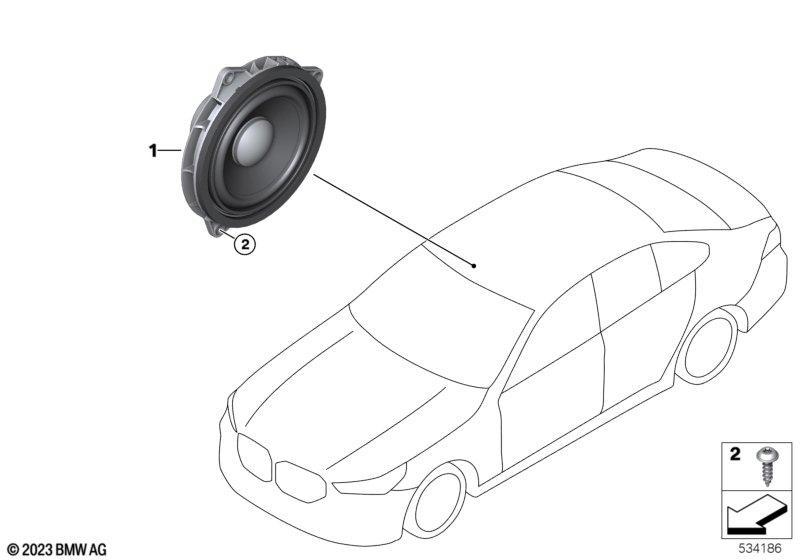 Einzelteile Stereo System Tür hinten