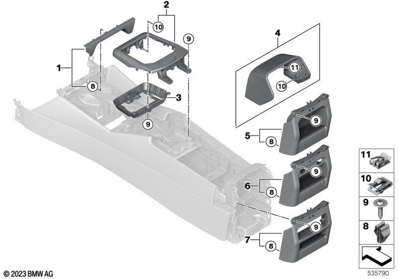 Anbauteile Mittelkonsole