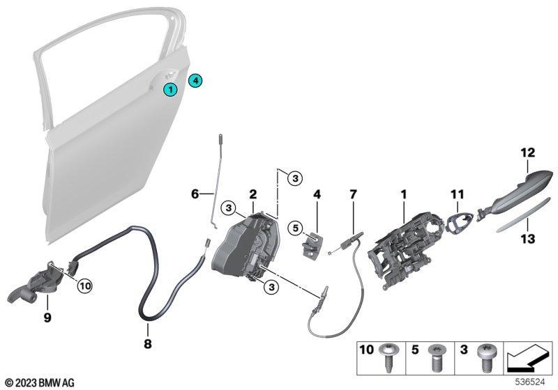 Schliesssystem Tür hinten