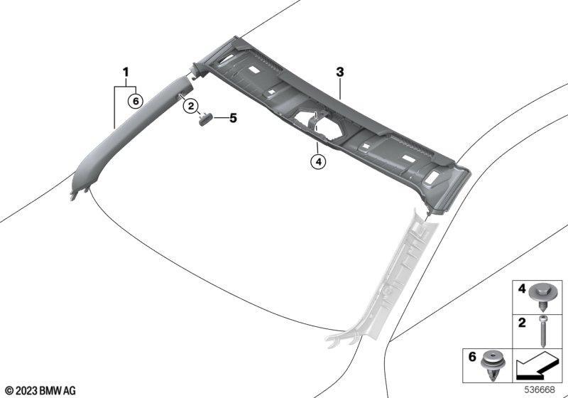 Verkleidung A-Säule / Windlauf innen