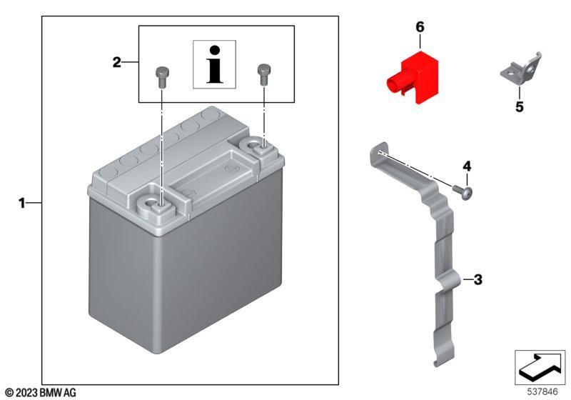 Batterie mit Halter