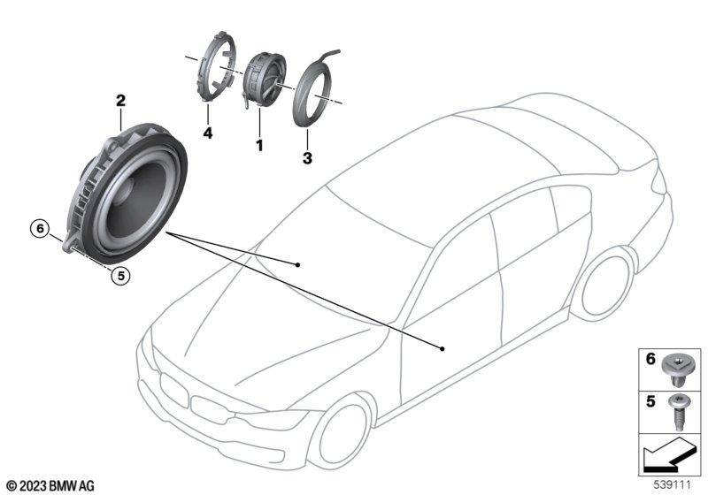 Einzelteile High End Sound Syst. Tür vo.