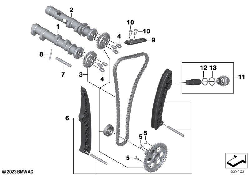 Nockenwelle, -Rad, Steuerkette